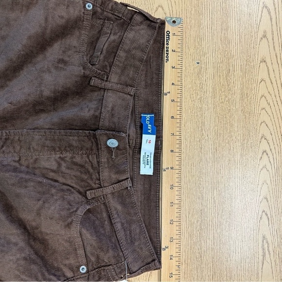 Old Navy high rise flare brown corduroys 10tall - Picture 4 of 6